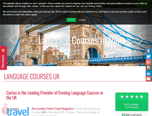 Tablet Screenshot of languagecoursesuk.co.uk